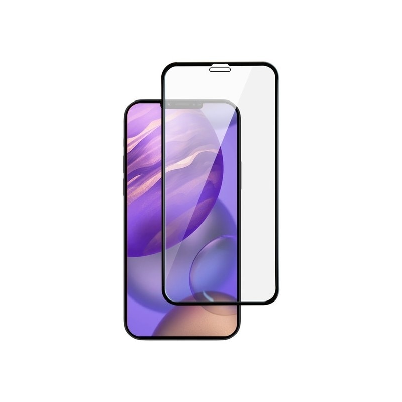 Folie Full Cover Premium X-one Extra Stong Pentru iPhone 12 Mini , transparenta Cu Margine Neagra