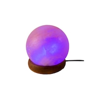 Veioza din Cristale de Sare de Himalaya Naturala Glob USB