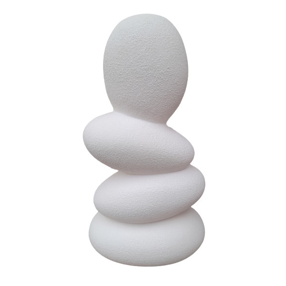 Vaza decorativa din ceramica, Armada, de masa, alba, 30cm