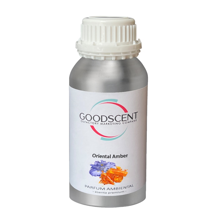 Esenta Premium Good Scent, 500 ml, aroma Oriental Amber, pentru aparate / dispozitive / sisteme de parfumare prin atomizare / nebulizare