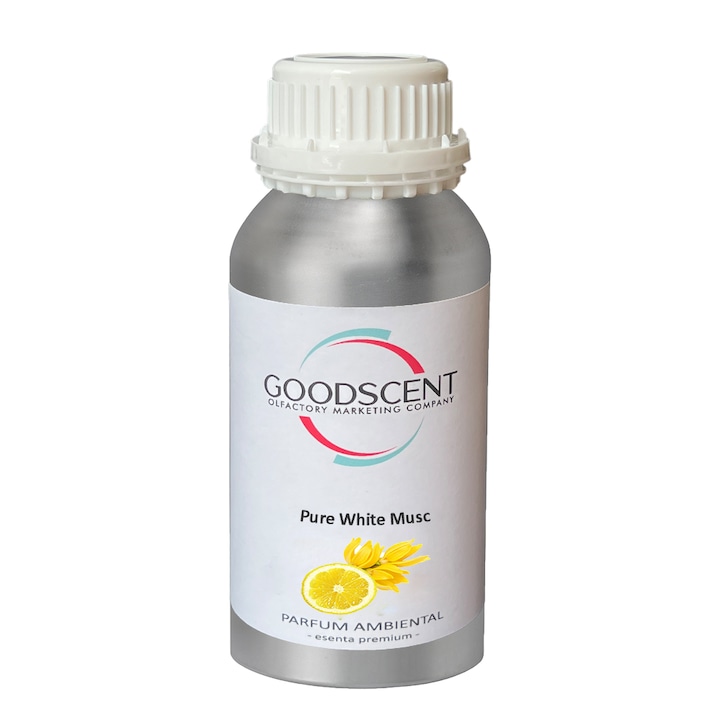 Esenta Premium Good Scent, 500 ml, aroma Pure White Musc, pentru aparate / dispozitive / sisteme de parfumare prin atomizare / nebulizare