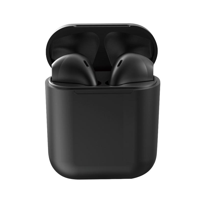 Casti Bluetooth MRG L-inPods 12, Cu carcasa, Handsfree, Negru