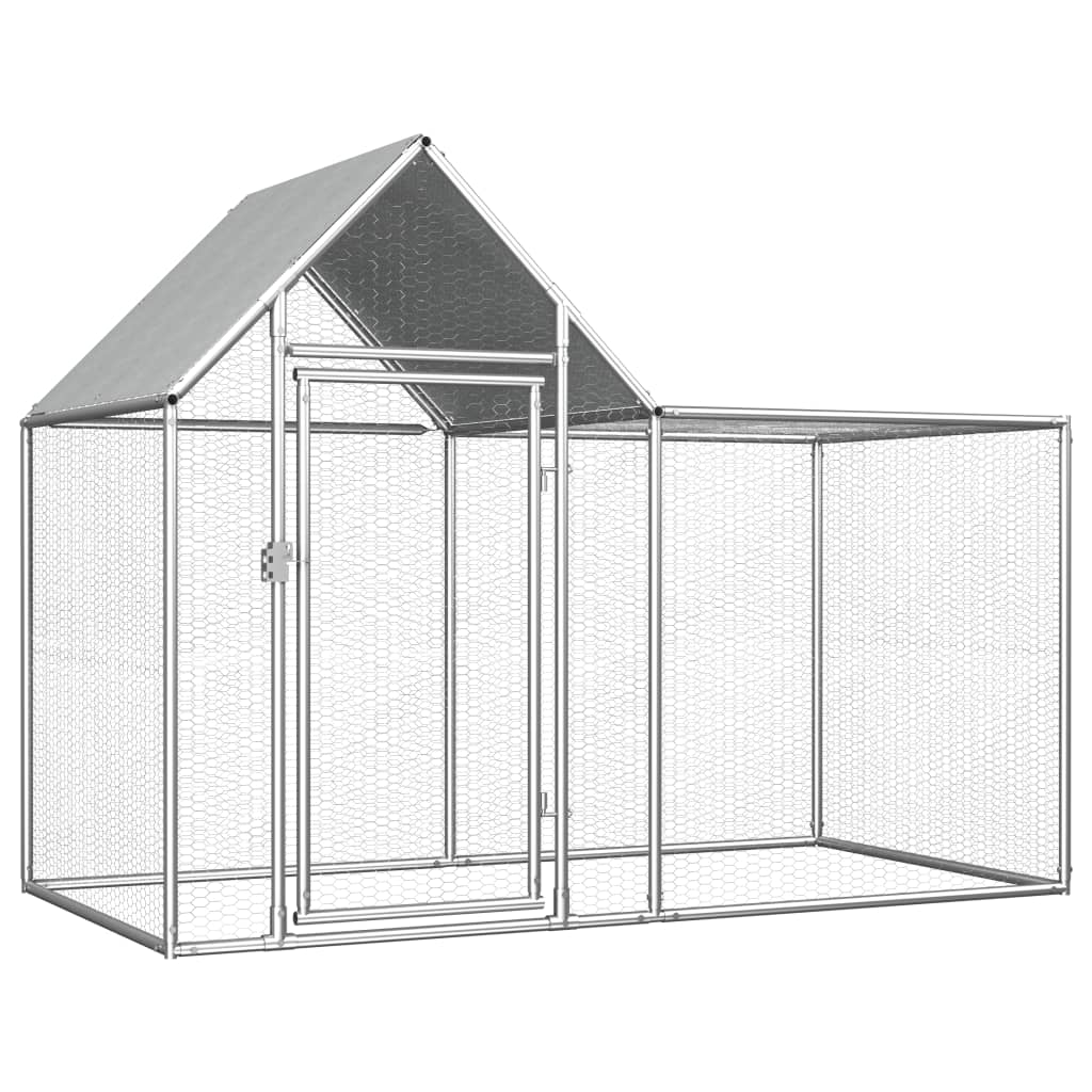Cotet pentru pasari, 2 x 1 x 1,5 m, otel galvanizat