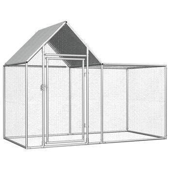 Cotet pentru pasari, 2 x 1 x 1,5 m, otel galvanizat Cotet pentru pasari, 2 x 1 x 1,5 m, otel galvanizat