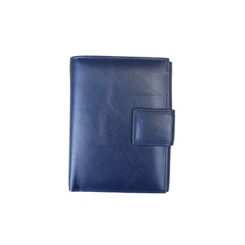 Portofel de dama din piele naturala, Hassion, J017 Dark Blue Portofel de dama din piele naturala, Hassion, J017 Dark Blue