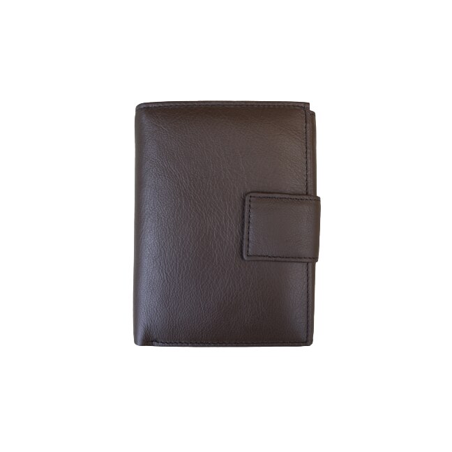 Portofel de dama din piele naturala, Hassion, J017 Brown