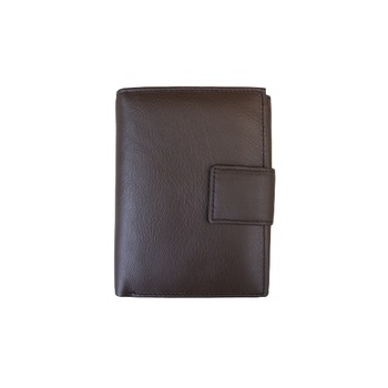 Portofel de dama din piele naturala, Hassion, J017 Brown Portofel de dama din piele naturala, Hassion, J017 Brown