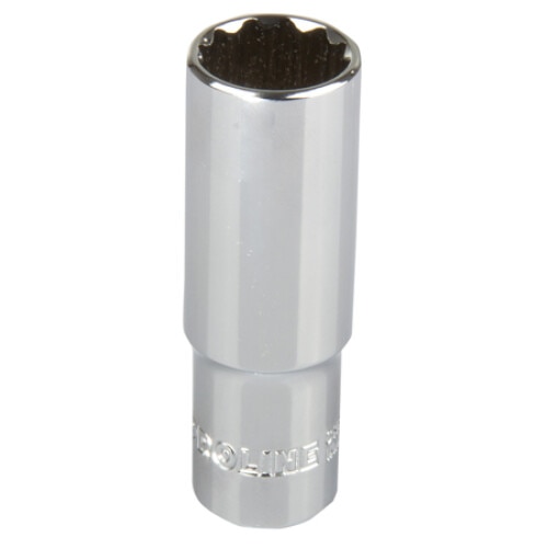 Cheie tubulara adanca dublu-hexagonala Proline, 1/2 inch, 8 mm, otel crom-vanadiu