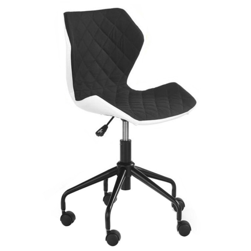 Scaun ergonomic copii negru / alb piele ecologica AX Marek