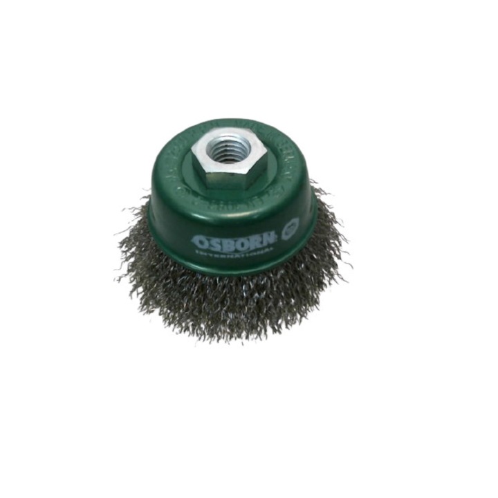 Perie sarma cupa, OSBORN, Ø 75, otel inoxidabil 0,3 mm, polizor unghiular