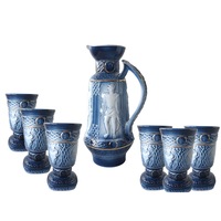 Set 6 pahare+carafa din portelan Dacia