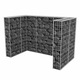 Gabion dublu ingradire pubela vidaXL, otel, 180 x 100 x 120 cm 30.7 kg 142559