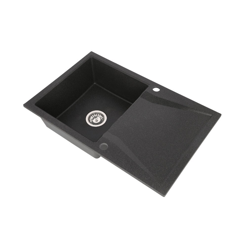 Chiuveta bucatarie, CasaBlanca, NERA NEGRU, granit 1 cuva si picurator