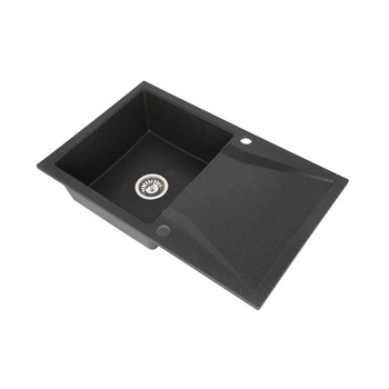 Chiuveta bucatarie, CasaBlanca, NERA NEGRU, granit 1 cuva si picurator Chiuveta bucatarie, CasaBlanca, NERA NEGRU, granit 1 cuva si picurator