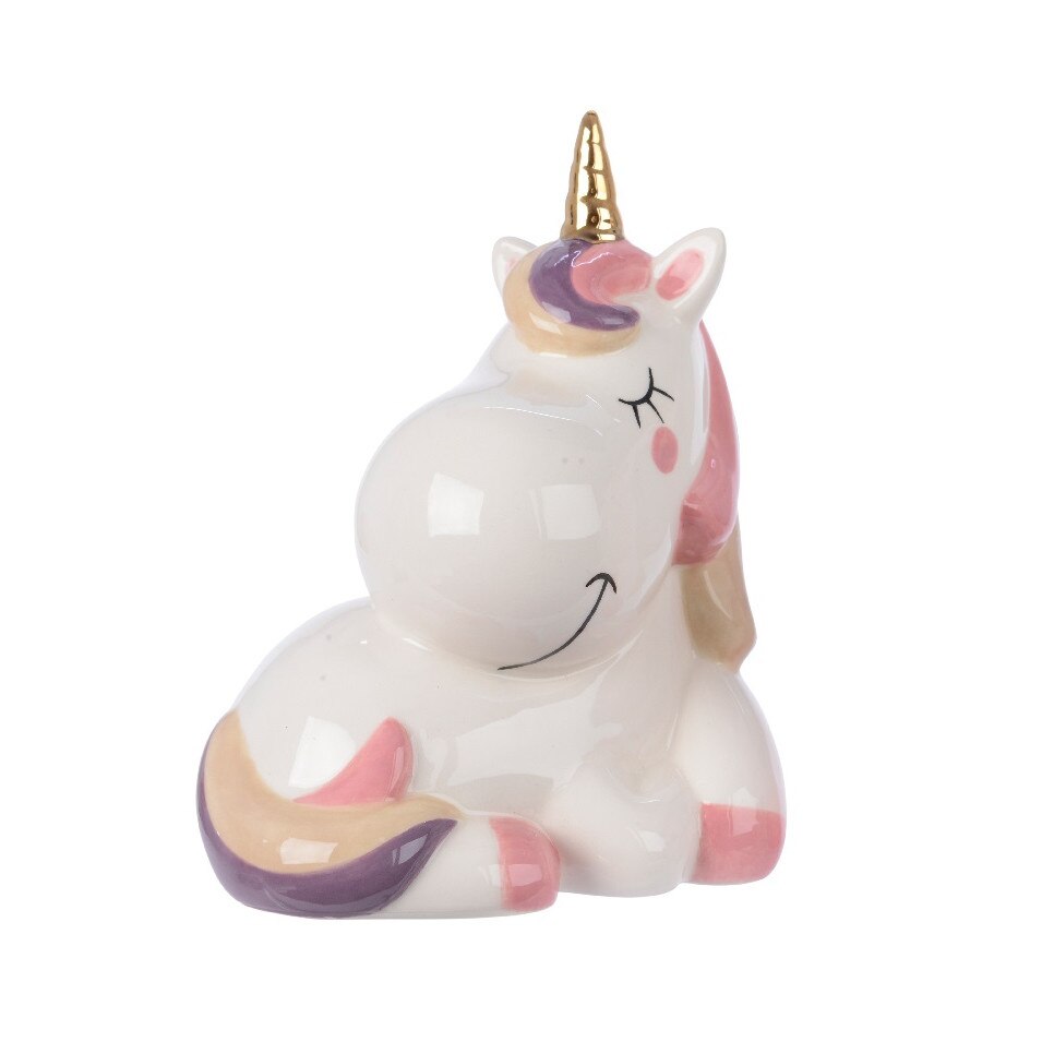 Pusculita din ceramica, unicorn, 10x15 cm