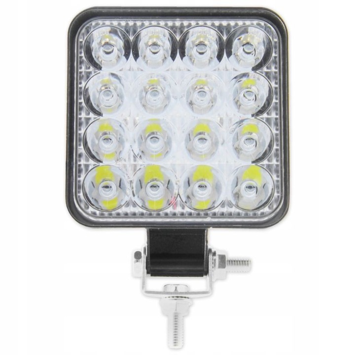 Proiector LED auto offroad 48W, LVT, 16 LED-uri halogen, 10-30V, carcasa aluminiu, IP67