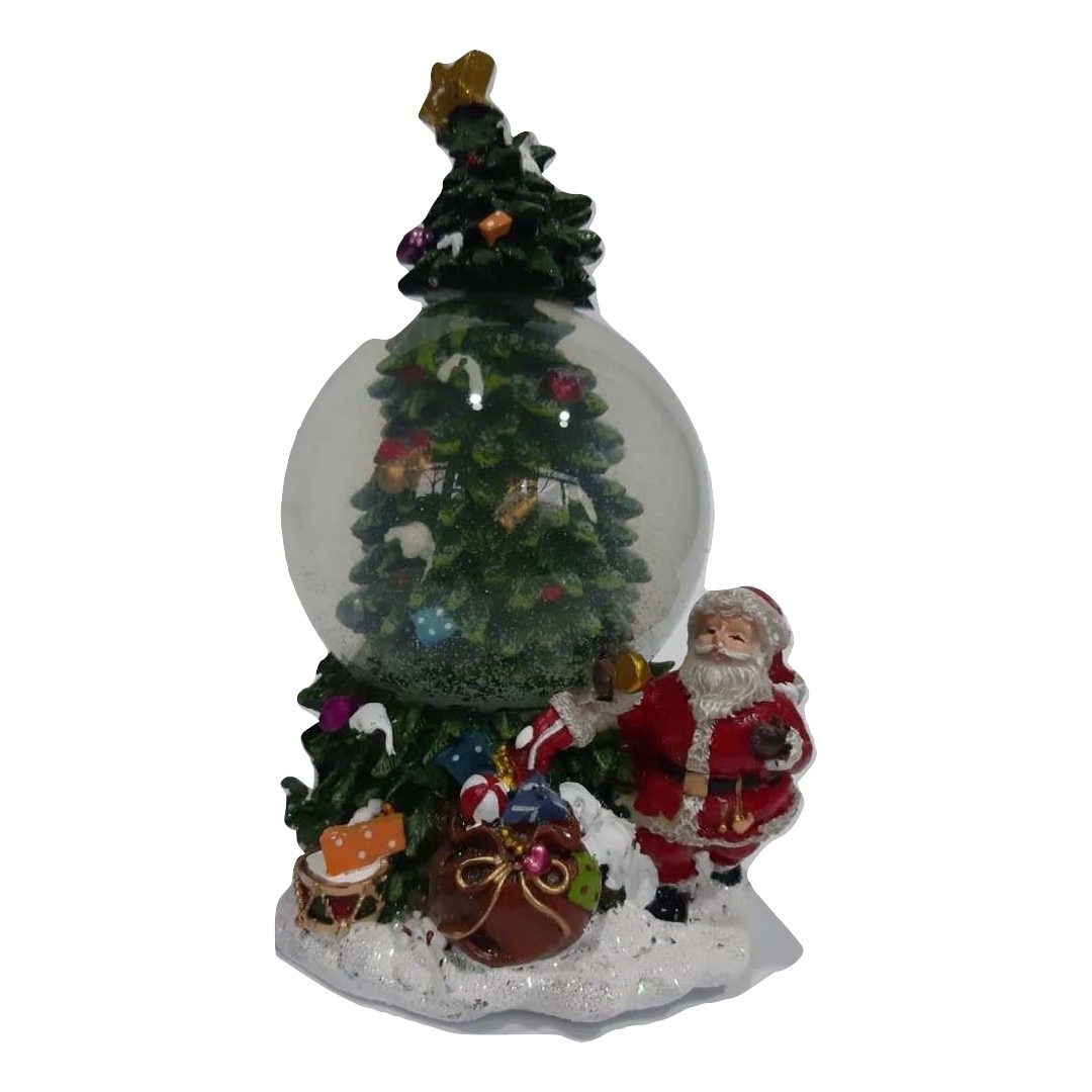 FIigurina decoratiune de craciun glob muzical manual