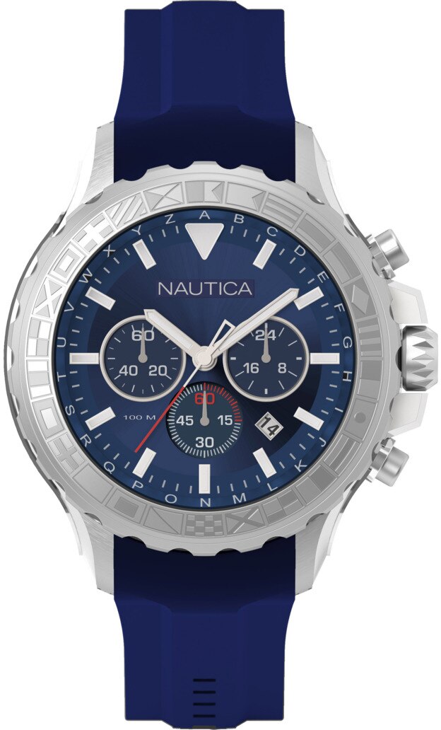 Ceas Analog cu o curea Metal, NAD18534G NAUTICA, Gri