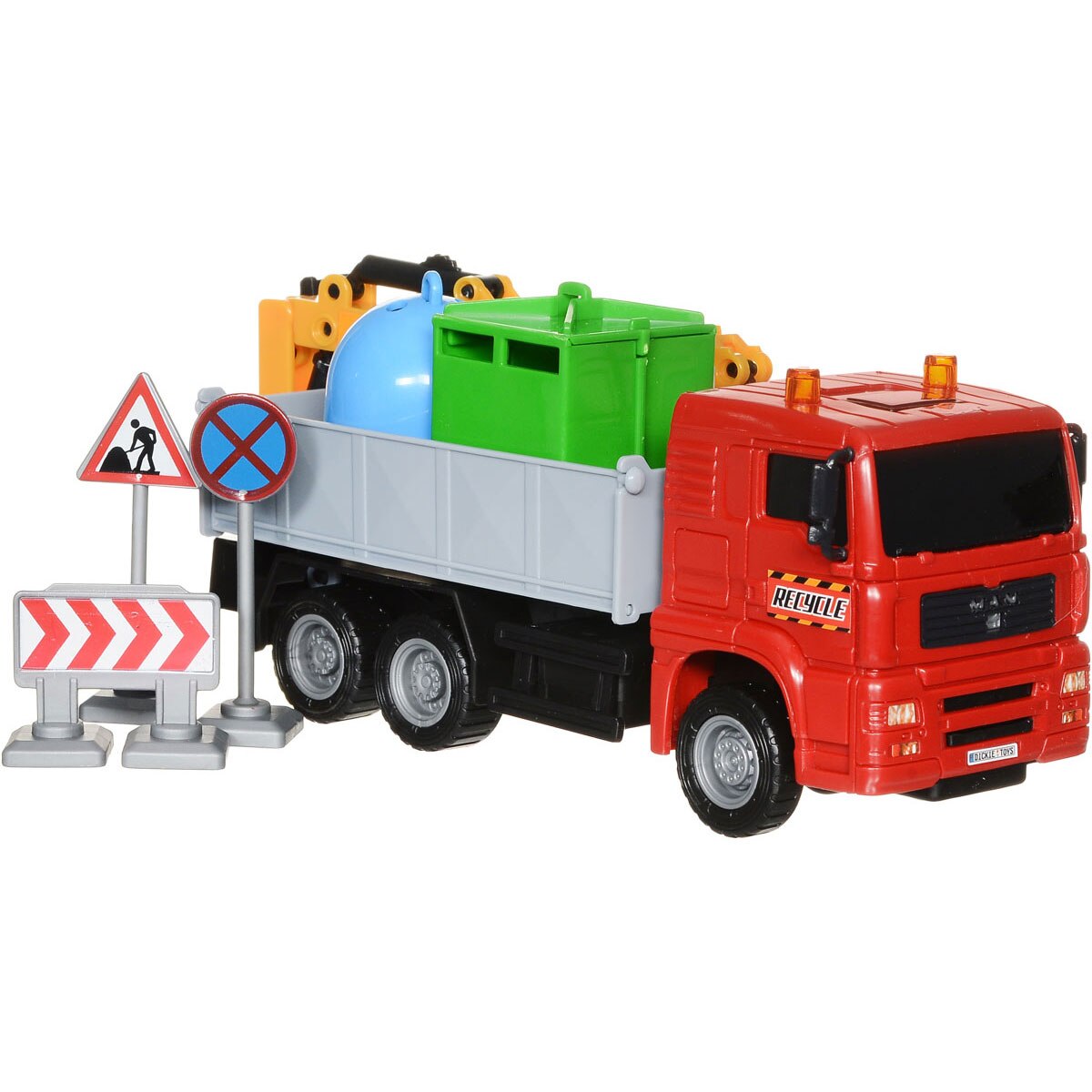 Masinuta Dickie, transport deseuri selectiv, 21cm