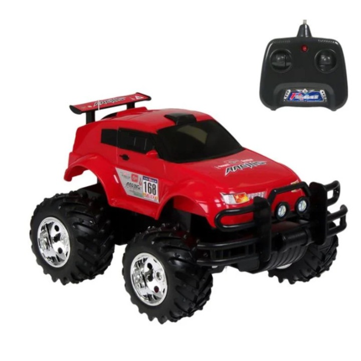 Masinuta de teren cu telecomanda pentru copii , Rosie