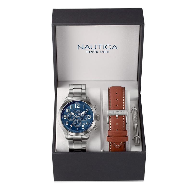 Ceas barbatesc Nautica NAI18509G Quartz Argintiu