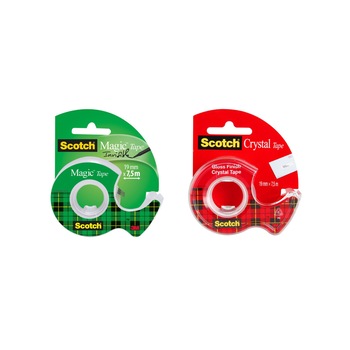 Pachet Banda adeziv 3M Magic, 19mmx7.5m, cu dispenser + Banda adeziv 3M SchCrystal, 19mmx7.5m, cu dispenser Pachet Banda adeziv 3M Magic, 19mmx7.5m, cu dispenser + Banda adeziv 3M SchCrystal, 19mmx7.5m, cu dispenser