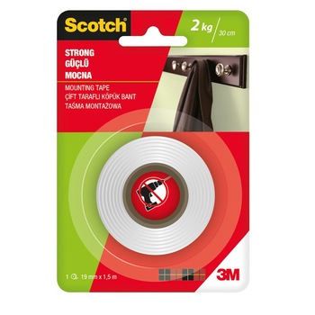 Banda dublu adeziva montare suprafete interioare 19 mm x 1.5 m Scotch 3M Banda dublu adeziva montare suprafete interioare 19 mm x 1.5 m Scotch 3M