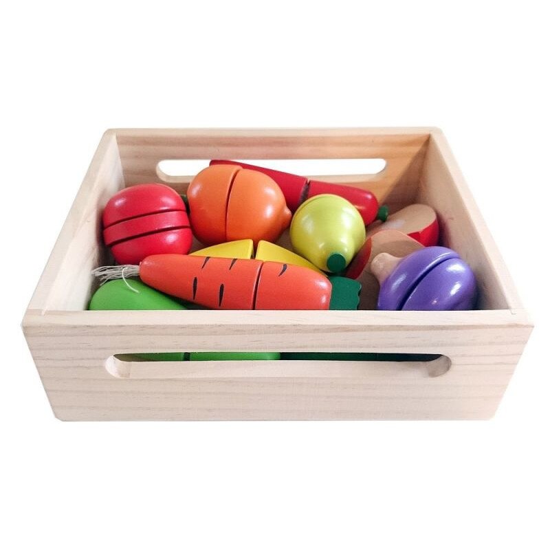 Set de fructe si legume din lemn nefere