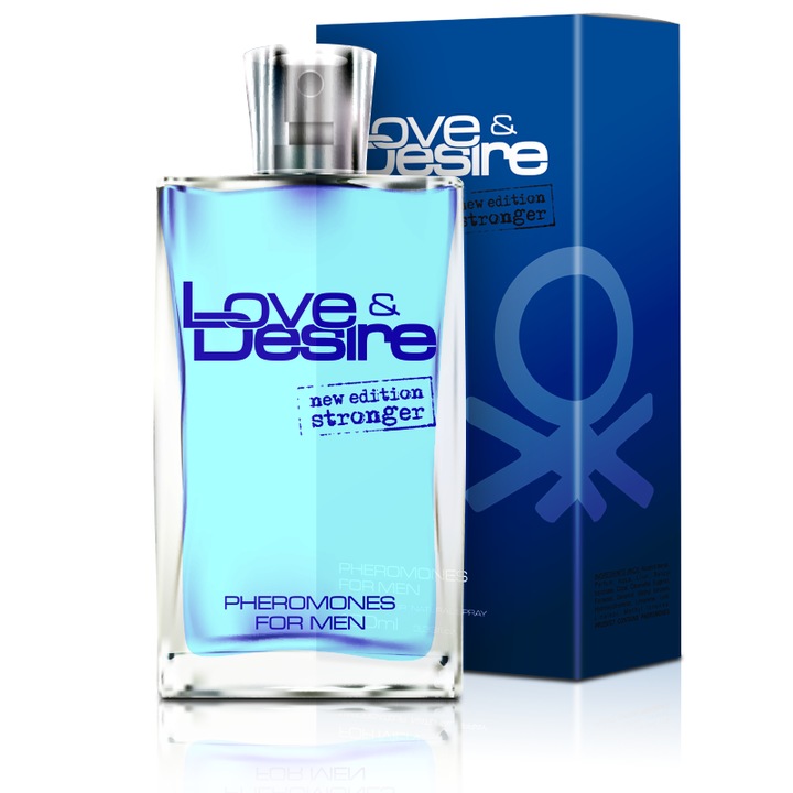Love & Desire parfüm, Férfi, 4 komponensű valódi feromonokkal, 100 ml