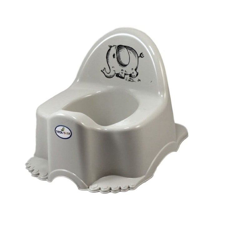 Tega Baby Elefánt zenélő bili PO-057-162, szürke