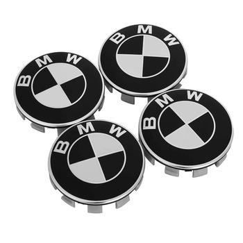 Set 4 capacele roti 68mm, pentru jante aliaj BMW,negru cu alb Set 4 capacele roti 68mm, pentru jante aliaj BMW,negru cu alb