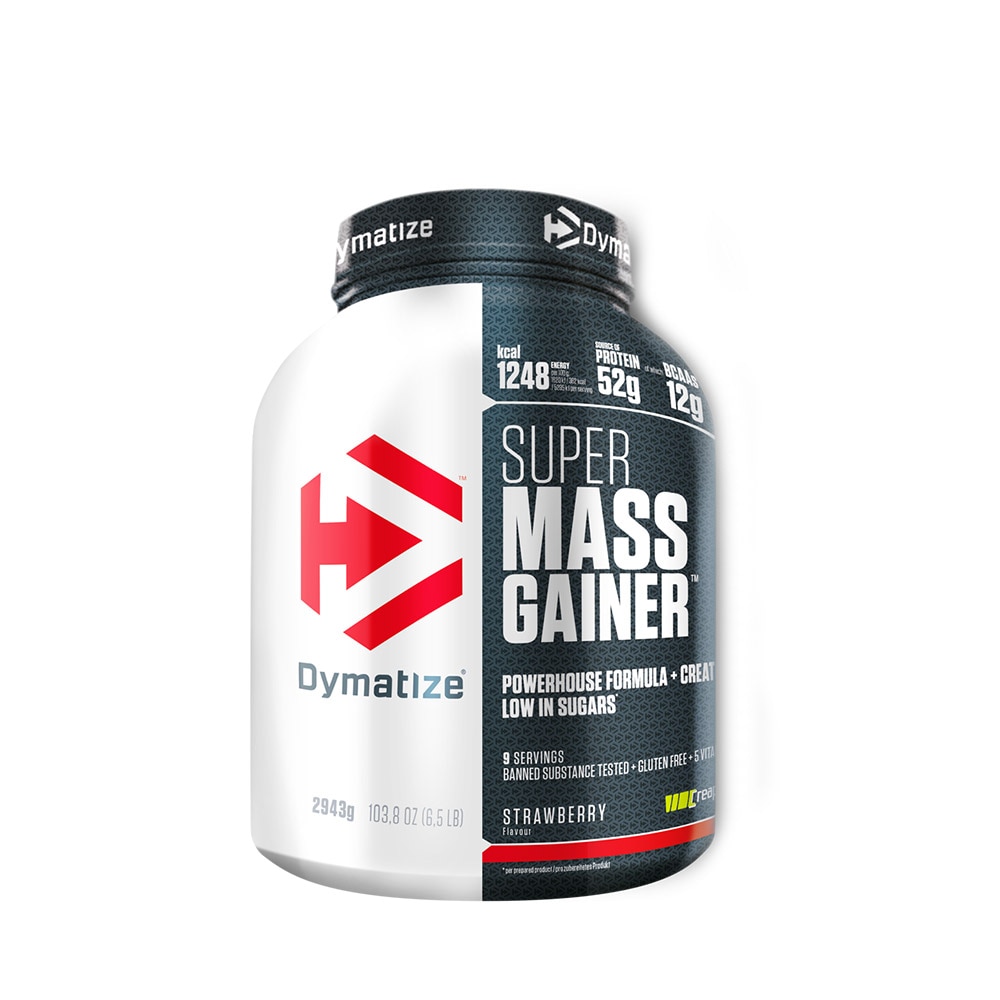 Proteina Dymatize Super Mass Gainer Capsuni 2.943 Kg