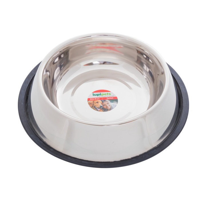 Inox etetőtál kutyáknak, Ø26 cm, 2700 ml