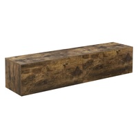 Dulap suport TV montabil pe perete Evaton WO en.casa, 140 x 33 x 30 cm, 25 Kg, PAL melaminat, efect lemn de nuc cu 2 sertare depozitare