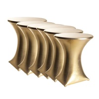 Set 6 huse pentru masa de cocktail FDBW, Diametru 80 cm, Inaltime 110 cm, Auriu