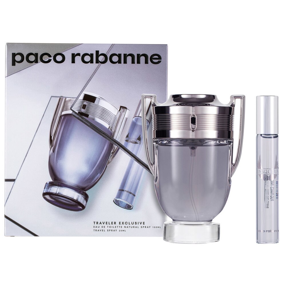 Set Paco Rabanne, Invictus, Barbati: Apa de Toaleta, 100 ml + Apa de Toaleta, 20 ml