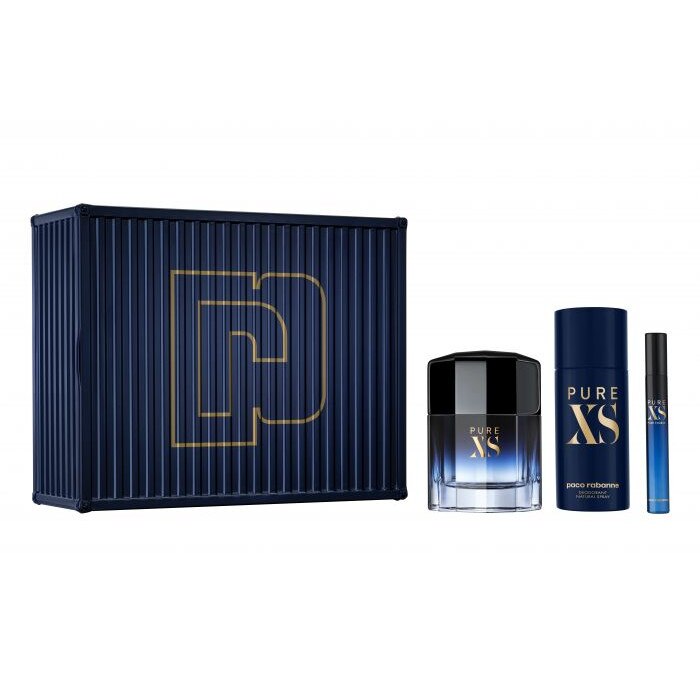 Set Paco Rabanne, Pure Xs, Barbati: Apa de Toaleta, 100 ml + 10 ml + Deodorant Spray, 150 m