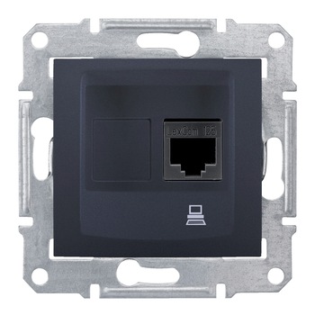 Priza internet RJ45, Cat 5E, IP20, Grafit, Schneider Sedna Priza internet RJ45, Cat 5E, IP20, Grafit, Schneider Sedna