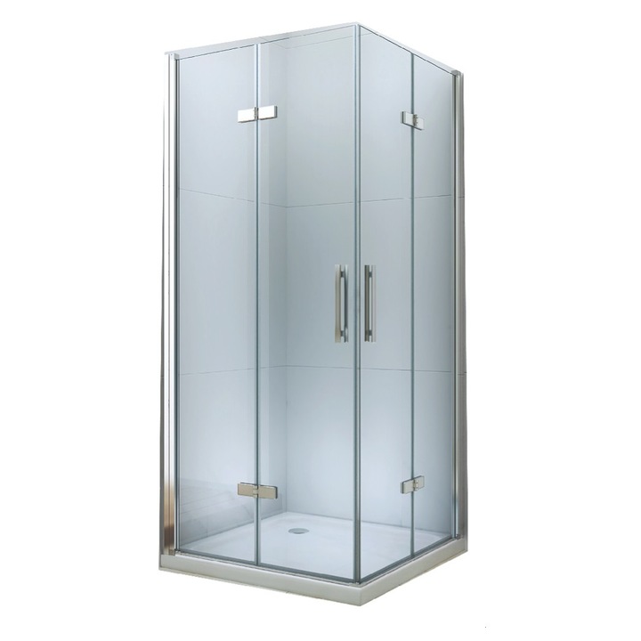 Cabina de dus Optima Primavera 90x90x195 sticla securizata 6mm profil cromat cu rotire 180