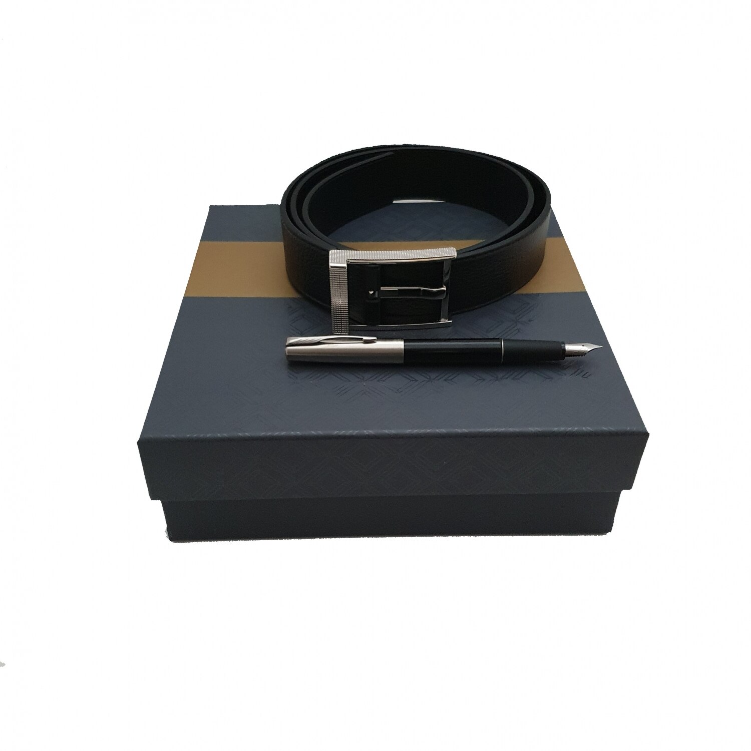 Set Parker, curea din piele si stilou Frontier