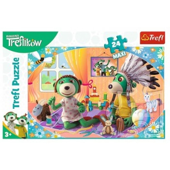 Puzzle Trefl Maxi, Familia Treflikow, 24 piese Maxi Puzzle Trefl Maxi, Familia Treflikow, 24 piese Maxi