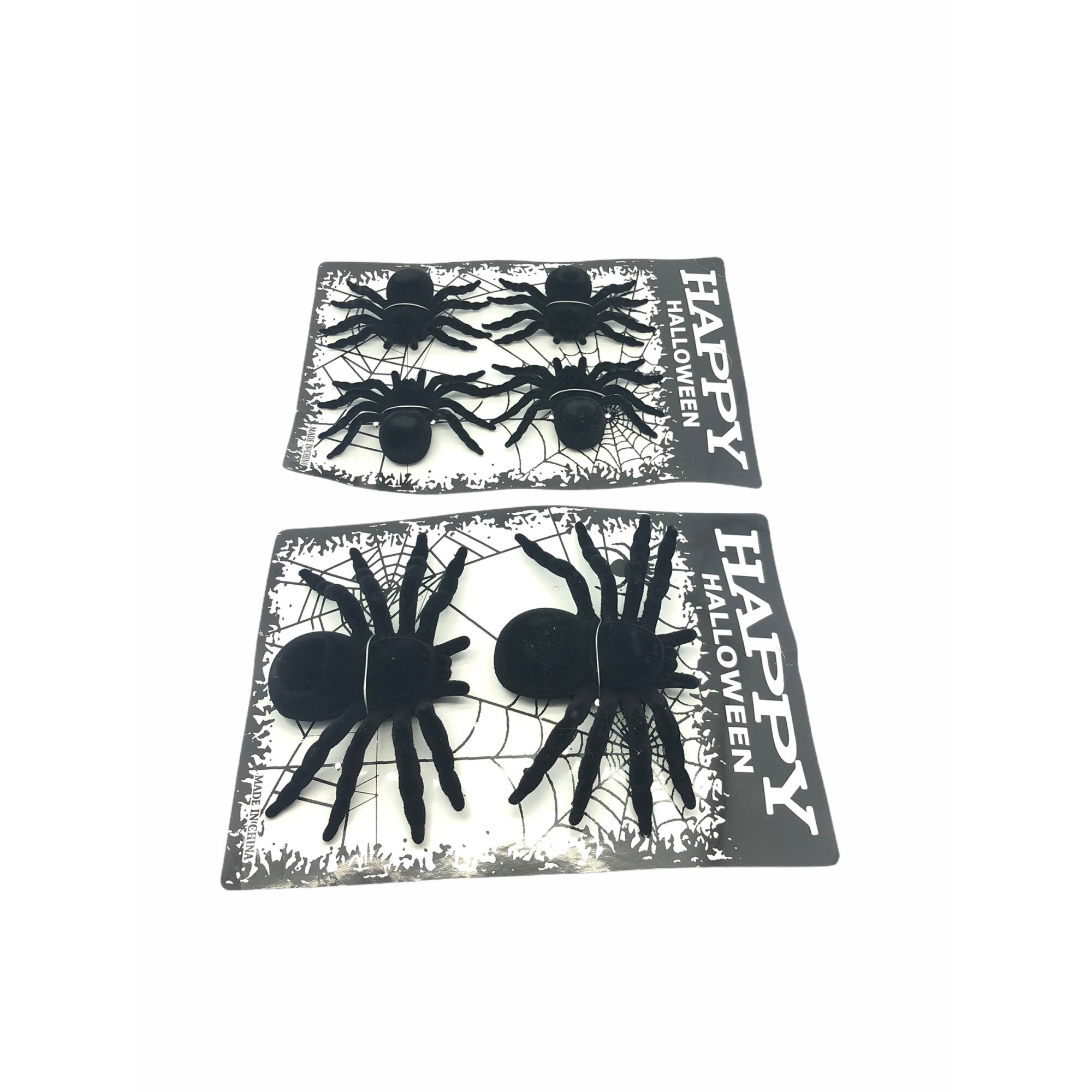 Set Atelier 6 paianjeni pentru Halloween, Plastic, Negru