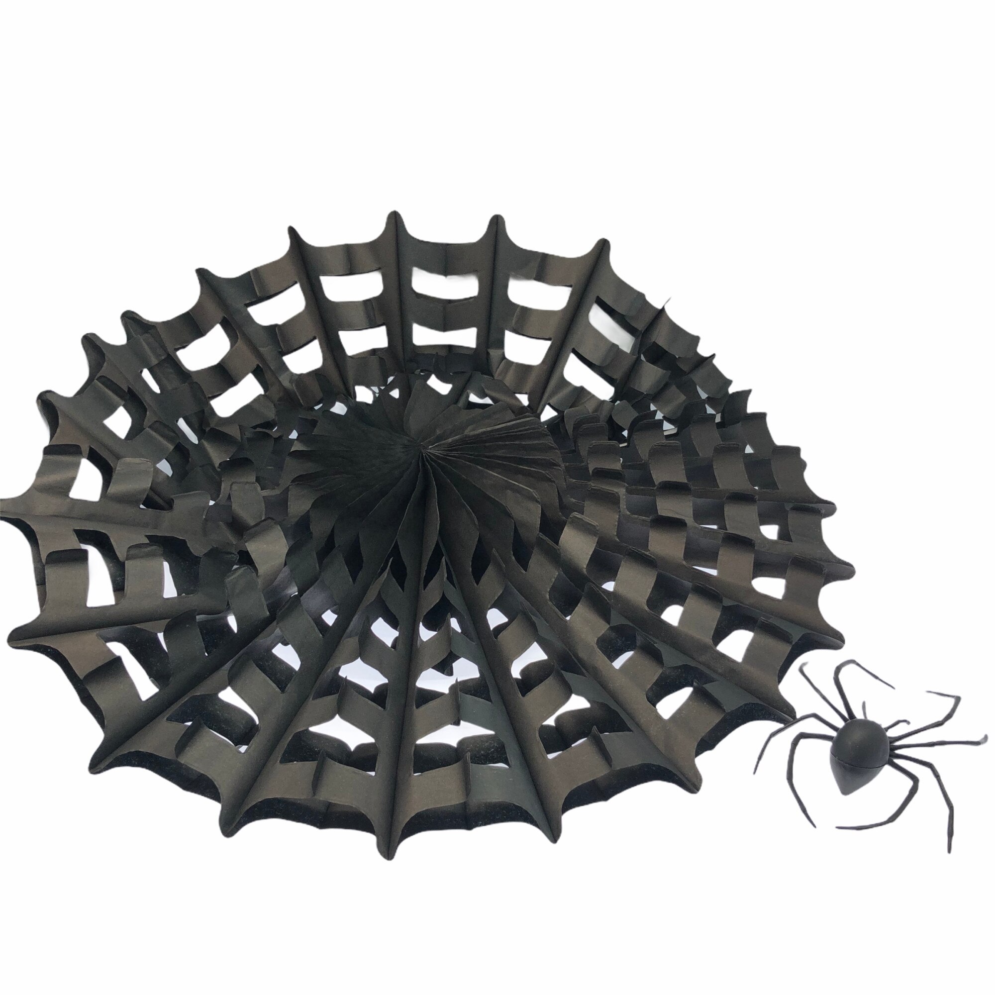 Paianjen decorativ cu panza din hartie, Atelier, Halloween, Negru