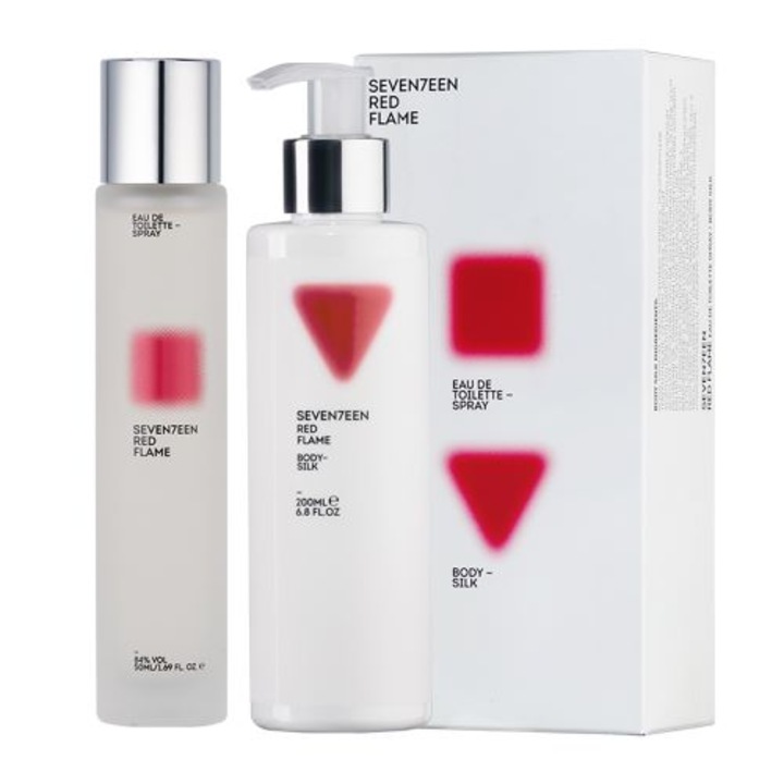 Set apa de toaleta Seventeen Red Flame 50 ml + Lotiune Corp Body Silk 200 ml