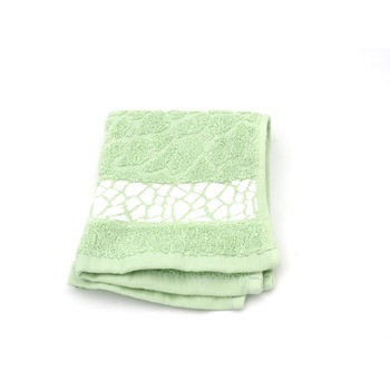 Prosop Karma Bumbac 100%,30x30cm, Verde cu imprimeu alb, Egipt Prosop Karma Bumbac 100%,30x30cm, Verde cu imprimeu alb, Egipt