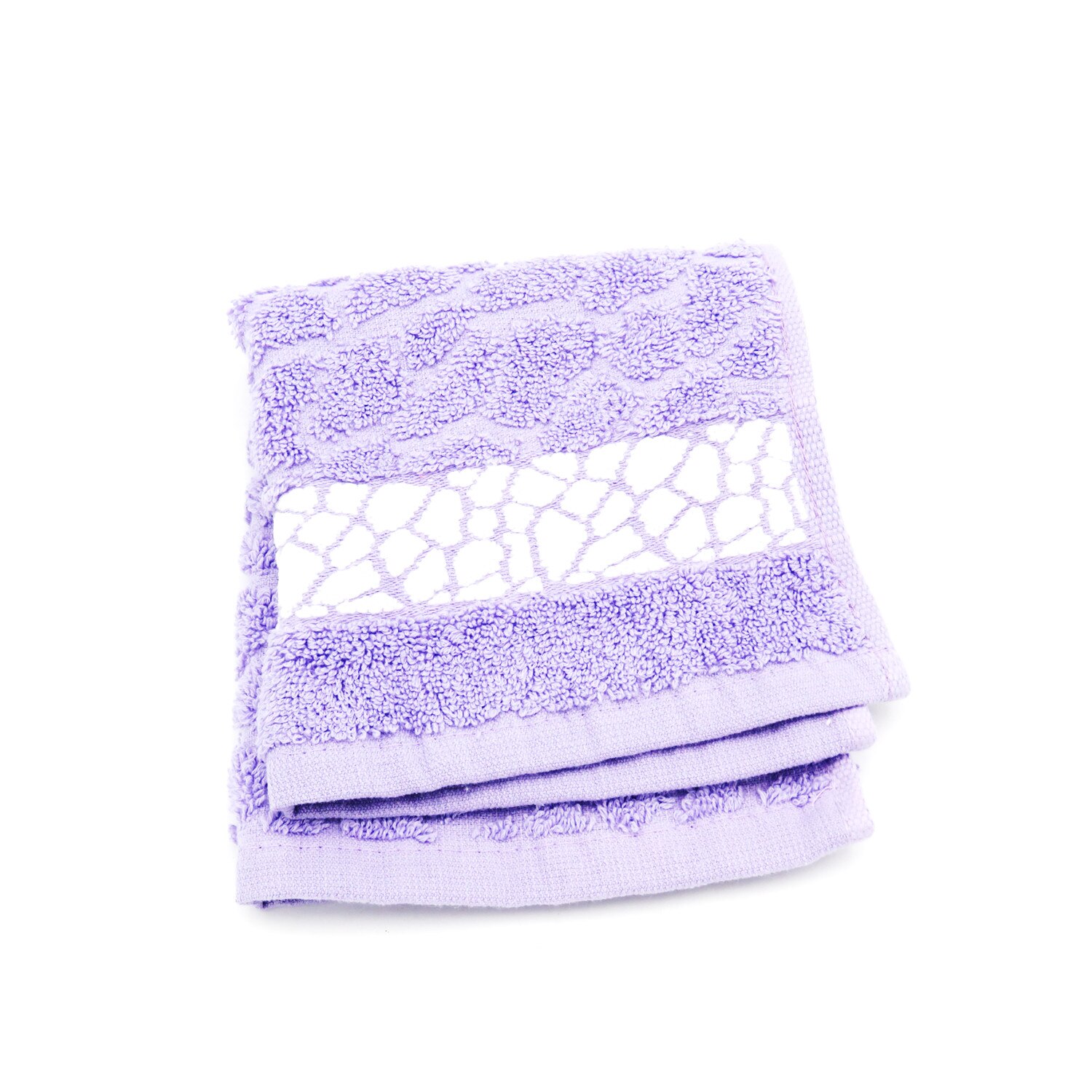 Prosop Karma Bumbac 100%,30x30cm, Mov cu imprimeu alb, Egipt