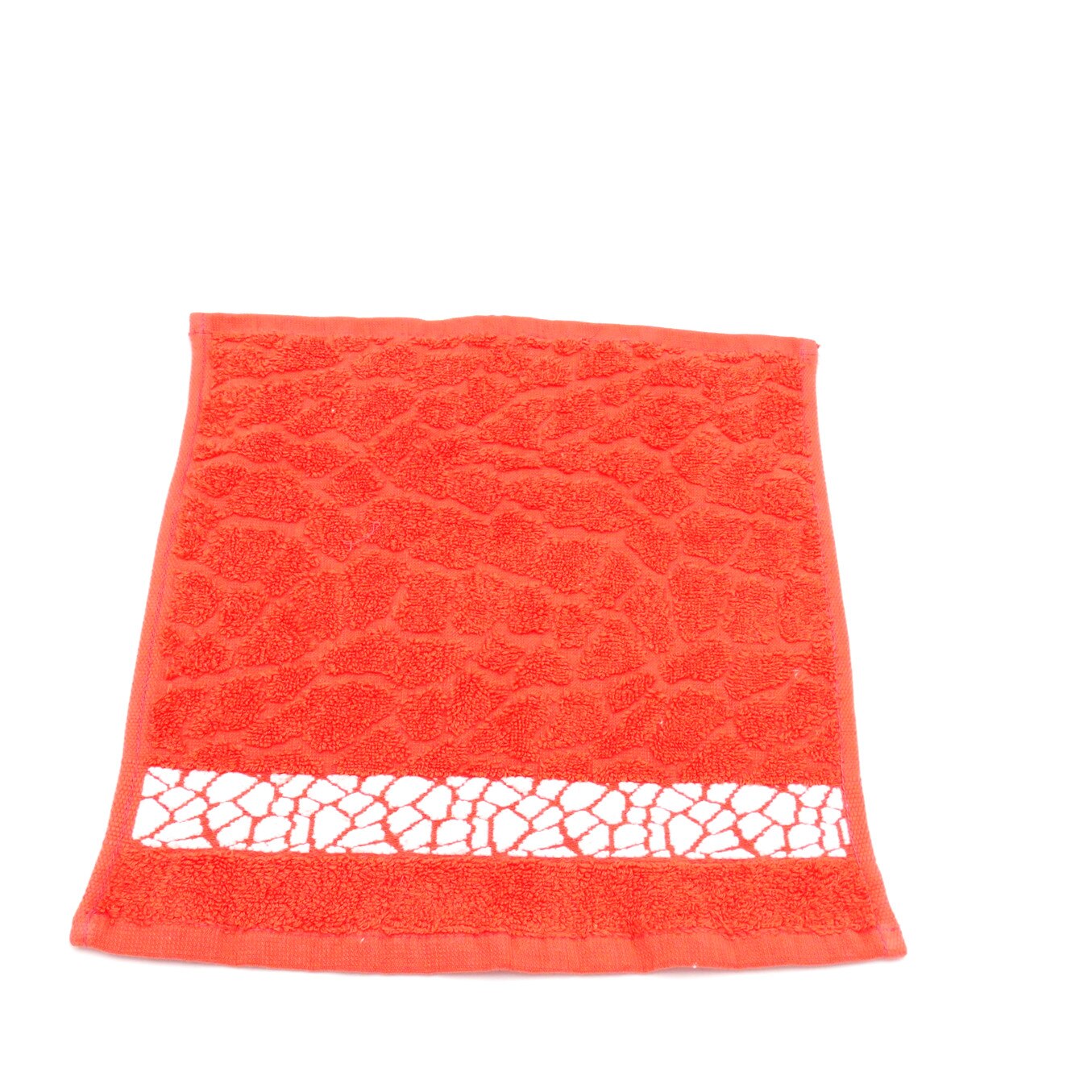 Prosop Karma Bumbac 100%,30x30cm, Rosu cu imprimeu alb, Egipt