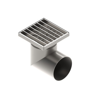 Sifon INOX PARK 150 cu gratar in fanta si iesire laterala DN110 151x151x130 (0525.10.21.3.4-EU) Sifon INOX PARK 150 cu gratar in fanta si iesire laterala DN110 151x151x130 (0525.10.21.3.4-EU)