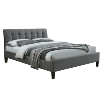 Pat cu somiera HM Samara 2 gri, 160x200 Pat cu somiera HM Samara 2 gri, 160x200