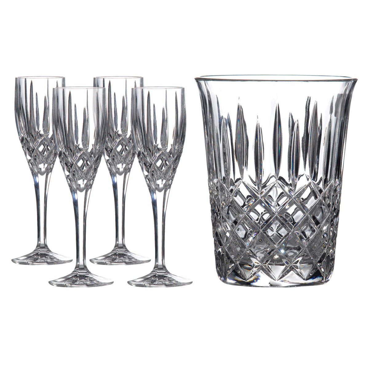 Set 4 pahare sampanie cu frapiera